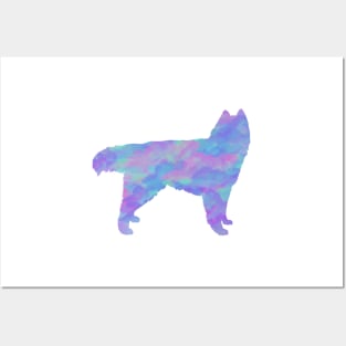 Rainbow Pastel Siberian Husky Posters and Art